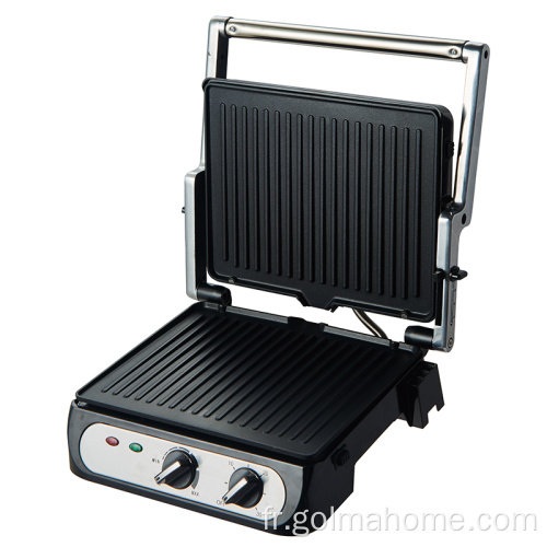 2000W 4 tranches 180 degrés ouvert couvercle en acier inoxydable presse à sandwich électrique grill/contact grill panini Maker